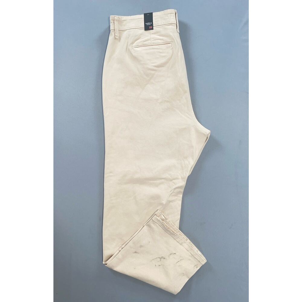 Torrid Perfect Chino Straight Stretch Twill Mid-Rise Pants in Fossilized. 16R.